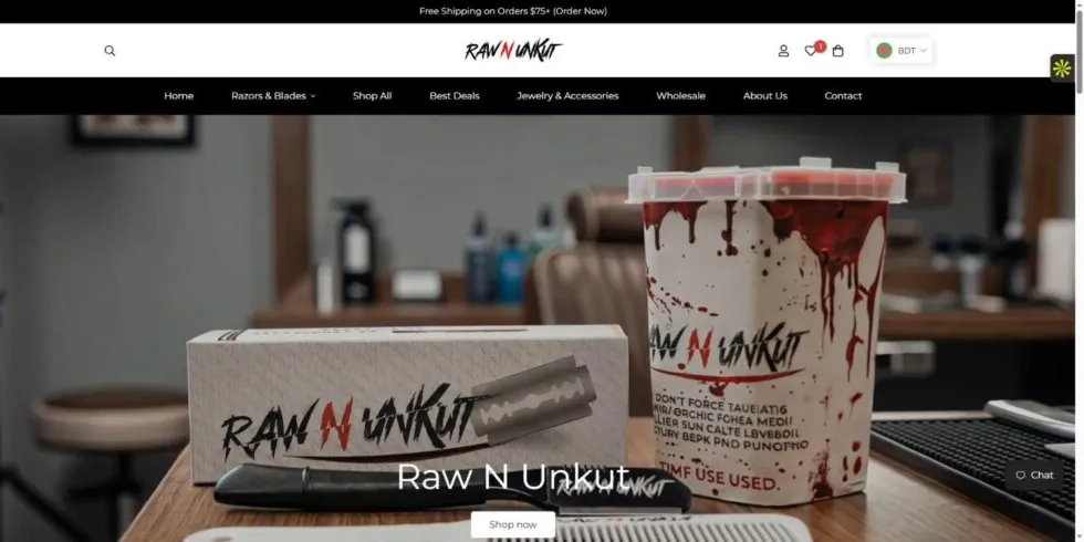 RAW N UNKUT Shopify store