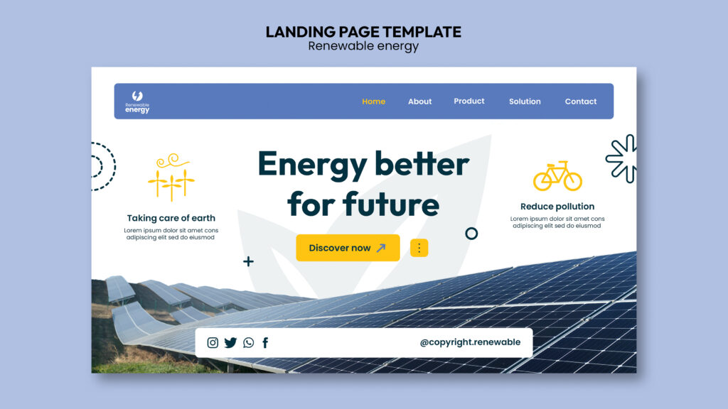 landing page for a website